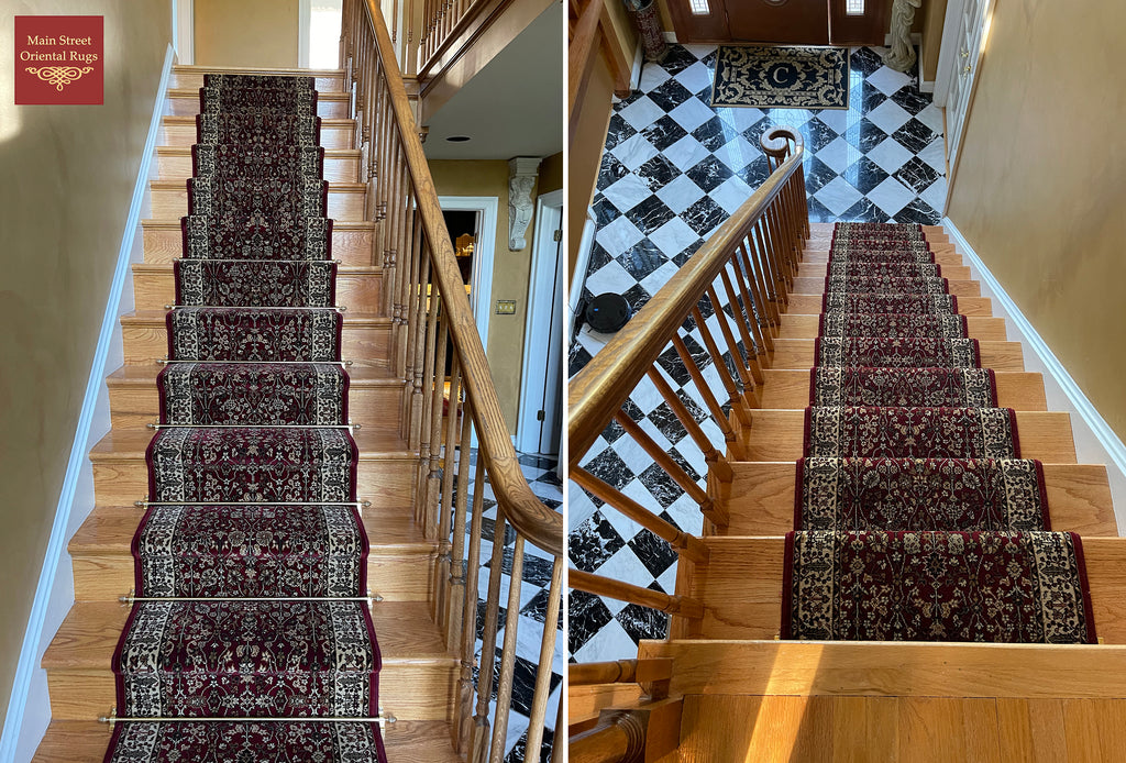 Stair Runner Installation with stair rods