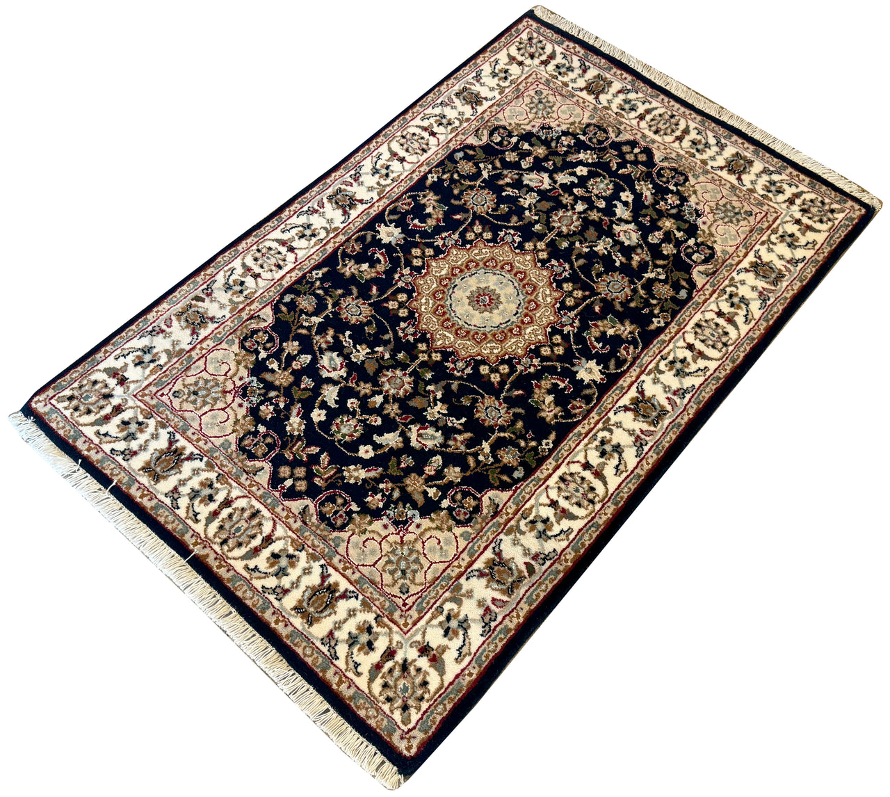 2.8x4 Indo-Persian Nain Wool Rug | Main Street Oriental Rugs