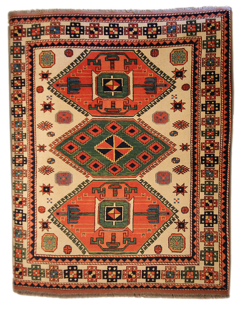 5.4x6.2 Kazak Shirvan - Main Street Oriental Rugs