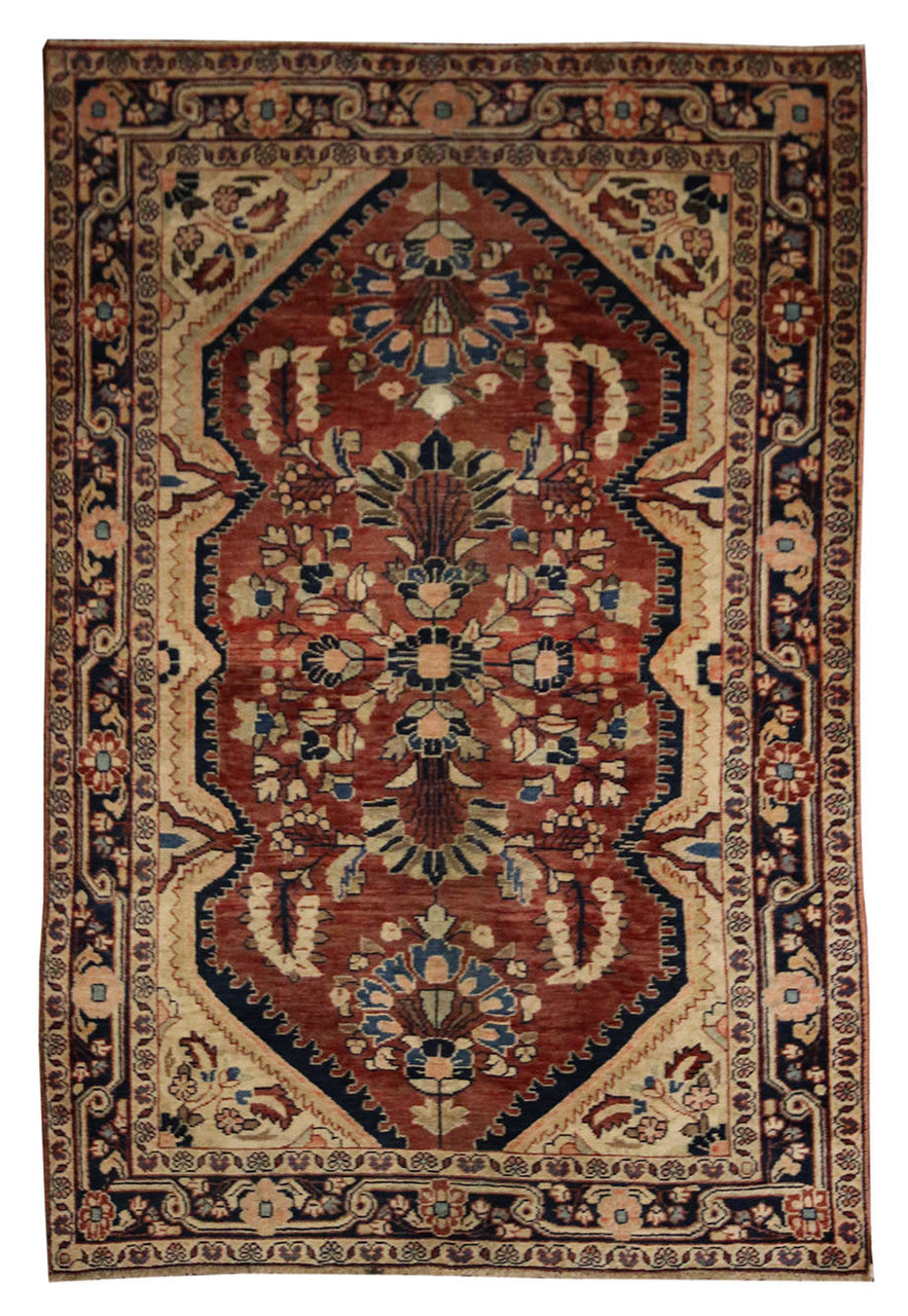 4.4x6.7 Antique Persian Malayer - Main Street Oriental Rugs