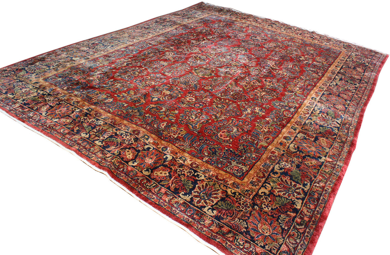 9.11x12.10 Vintage Persian Sarouk